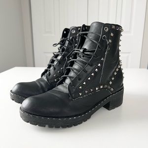 Studded Combat Boots